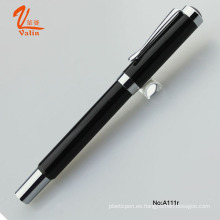 High End de Engarve Pen de Metal de pluma de bolígrafo negro para negocios